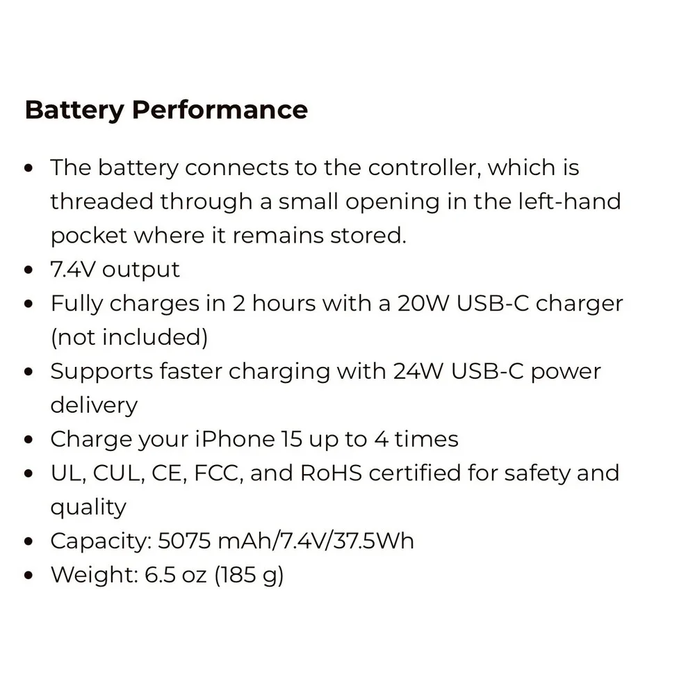 Ororo Zenflow Power Cooling Jacket  Zip Off Sleeves Olive Green Men's Large - Picture 11 of 13